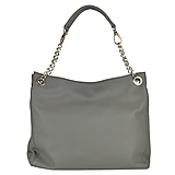 Kabelky - Kožená elegantná kabelka v šedej farbe - 12139326_