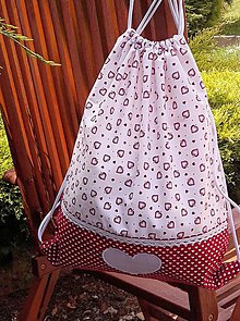 Batohy - Bavlnený batoh s ľudovým vzorom (Batoh bordový) - 12141139_