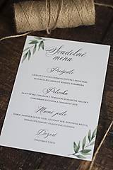 Papiernictvo - Svadobné menu "Vetvičky" - 12139504_