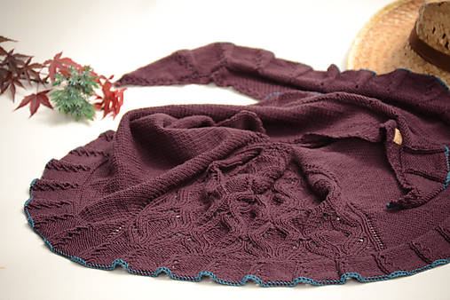 Šály a nákrčníky - Dámsky pléd MERLOTKA - ZĽAVNENÉ, 100% merino - 12140909_