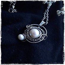 Náhrdelníky - perla chirurgická oceľ - 12141880_