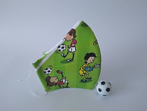 Dizajnové rúško futbal tvarované dvojvrstvové