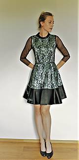Šaty - Čierne saténové šaty s krajkou - 12144893_