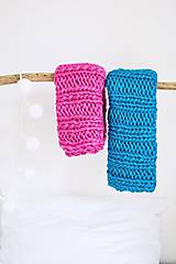 Úžitkový textil - Vlnená pletená deka - pink (Vlnená pletená deka - pink) - 12147245_