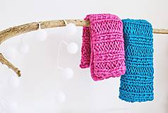 Úžitkový textil - Vlnená pletená deka - pink (Vlnená pletená deka - pink) - 12147246_