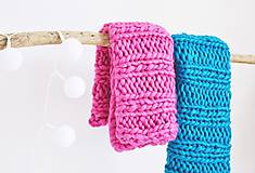 Úžitkový textil - Vlnená pletená deka - pink (Vlnená pletená deka - pink) - 12147247_