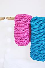 Úžitkový textil - Vlnená pletená deka - pink (Vlnená pletená deka - pink) - 12147249_