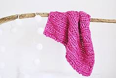 Úžitkový textil - Vlnená pletená deka - pink (Vlnená pletená deka - pink) - 12147250_