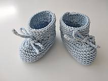 Detské topánky - Papučky pre bábätko (Bledomodré) - 12146736_
