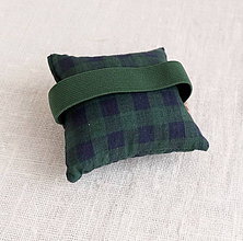 Úžitkový textil - FILKI Myššo šupková podložka pod zápästie, obvod zápästia do 14 cm (zelenomodrá s modrou gumičkou) - 12145320_