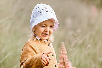 Detské čiapky - čepček Madeira kvety - 12151353_