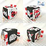 Hračky - Didaktická kocka čierno-biela - Zvieratka - 12149599_