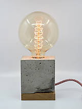 Svietidlá a sviečky - Betónová lampa Cubic (železobetón) - 12151345_
