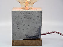 Svietidlá a sviečky - Betónová lampa Cubic (železobetón) - 12151349_