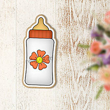 Dekorácie - Fľašička - grafika na tlač na jedlý papier (kvetinková) - 12151147_