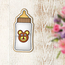Dekorácie - Fľašička - grafika na tlač na jedlý papier (medvedíková) - 12151150_