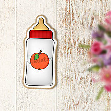 Dekorácie - Fľašička - grafika na tlač na jedlý papier (jablková) - 12151152_