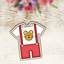 Dekorácie - Je to chlapček - oblečko na traky - grafika na tlač na jedlý papier (medvedíkové) - 12151180_