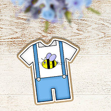 Dekorácie - Je to chlapček - oblečko na traky - grafika na tlač na jedlý papier (včielkové) - 12151187_