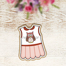 Dekorácie - Je to dievčatko(šaty) - grafika na tlač na jedlý papier (sovičkové) - 12151201_