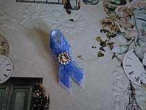 Svadobné pierka - pierka s modrou čipkou - 12152294_