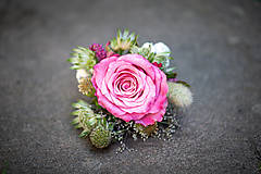 Svadobné pierka - Pierko pre ženícha "Žiarivá ružová" - 12151582_