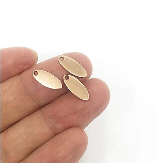 Komponenty - Prívesok ovál nerezová oceľ 304, 5 x 12 mm, 1 ks - 12152699_