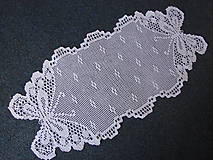 Úžitkový textil - háčkovaný obrus " na krídlach motýľa" - 12157076_