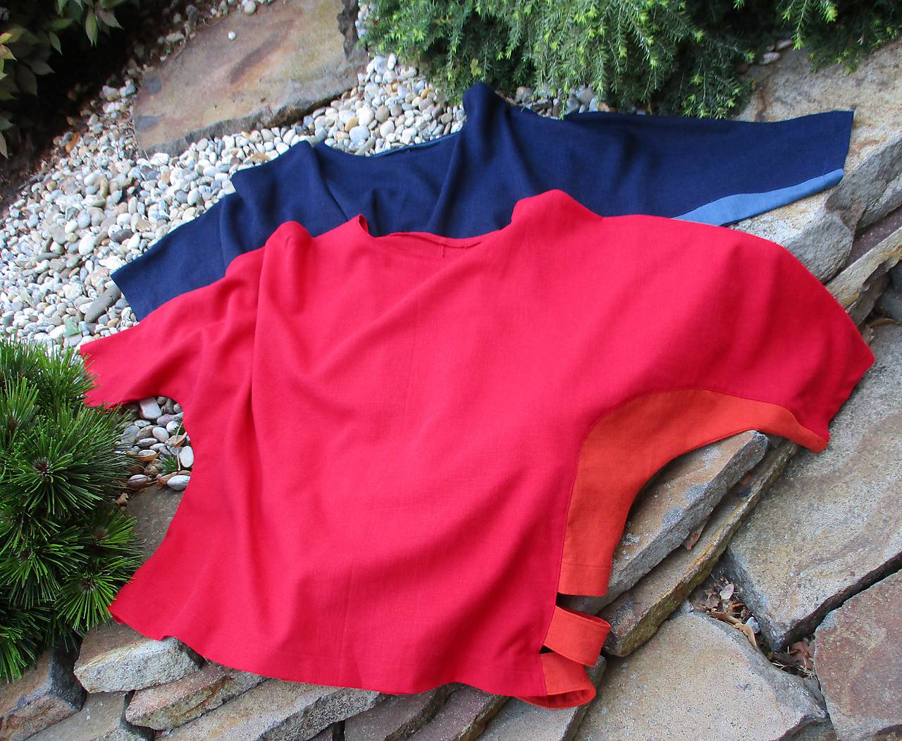 Dámska tunika s netopierími rukávmi