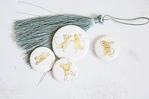 Brošne - Buttonky/odznačiky - myšky - 12158026_