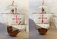 Dekorácie - Santa Maria drevený model lode - 12159715_