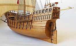 Dekorácie - Santa Maria drevený model lode - 12159729_