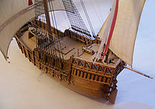 Dekorácie - Santa Maria drevený model lode - 12159734_