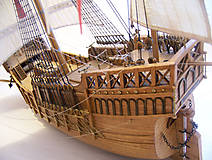 Dekorácie - Santa Maria drevený model lode - 12159735_
