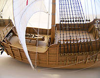 Dekorácie - Santa Maria drevený model lode - 12159737_