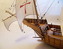 Dekorácie - Santa Maria drevený model lode - 12159740_