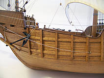 Dekorácie - Santa Maria drevený model lode - 12159741_