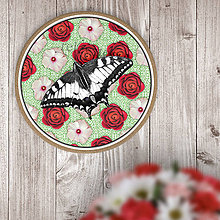 Dekorácie - Lúka s motýľom - grafika na potlač na koláč (nežná romantika) - 12158894_