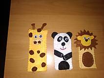 Prstové bábky, maňušky- žirafka,medvedík panda, lev, žirafa