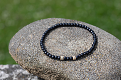 Pánske šperky - minimalistický náramok - čierne drevo - 12164312_