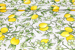 Textil - Dekoračná látka citróny - 12168944_