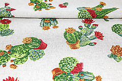 Textil - Dekoračná látka kaktusy - 12168972_