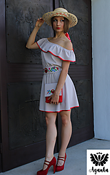 Šaty - Ručne vyšívané elegantné šaty - 12168559_