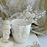 Sady šperkov - Perlovo krištáľový svadobný set (Ag925) - 12174197_