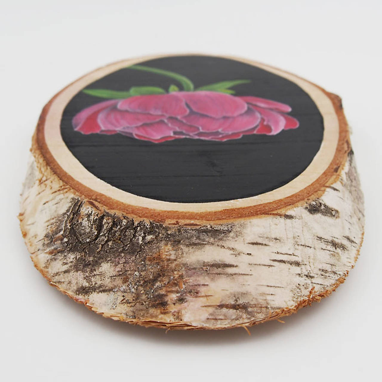 Pivonka  - maľba na drevo