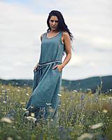 Šaty - Lněné maxi šaty Baltique - 12175884_