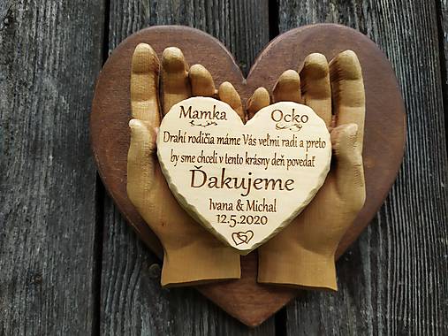 Tabuľky - Poďakovanie rodičom dlane - 12178347_