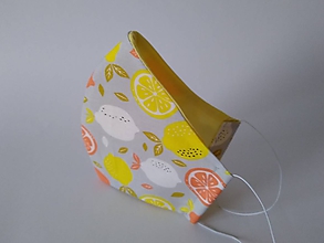 Rúška - Dizajnové rúško citrusy tvarované dvojvrstvové - 12177439_