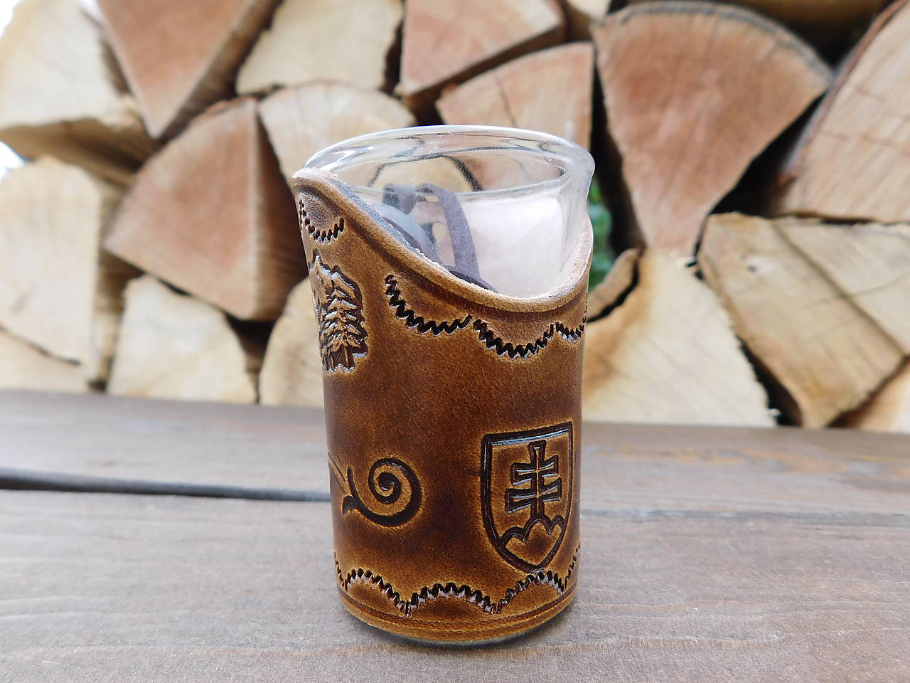 Pohárik v koži Slovensko 4 cl