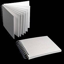 Papier - Lepenkový album, špirála, 155 x 155 mm, biely - 12177707_